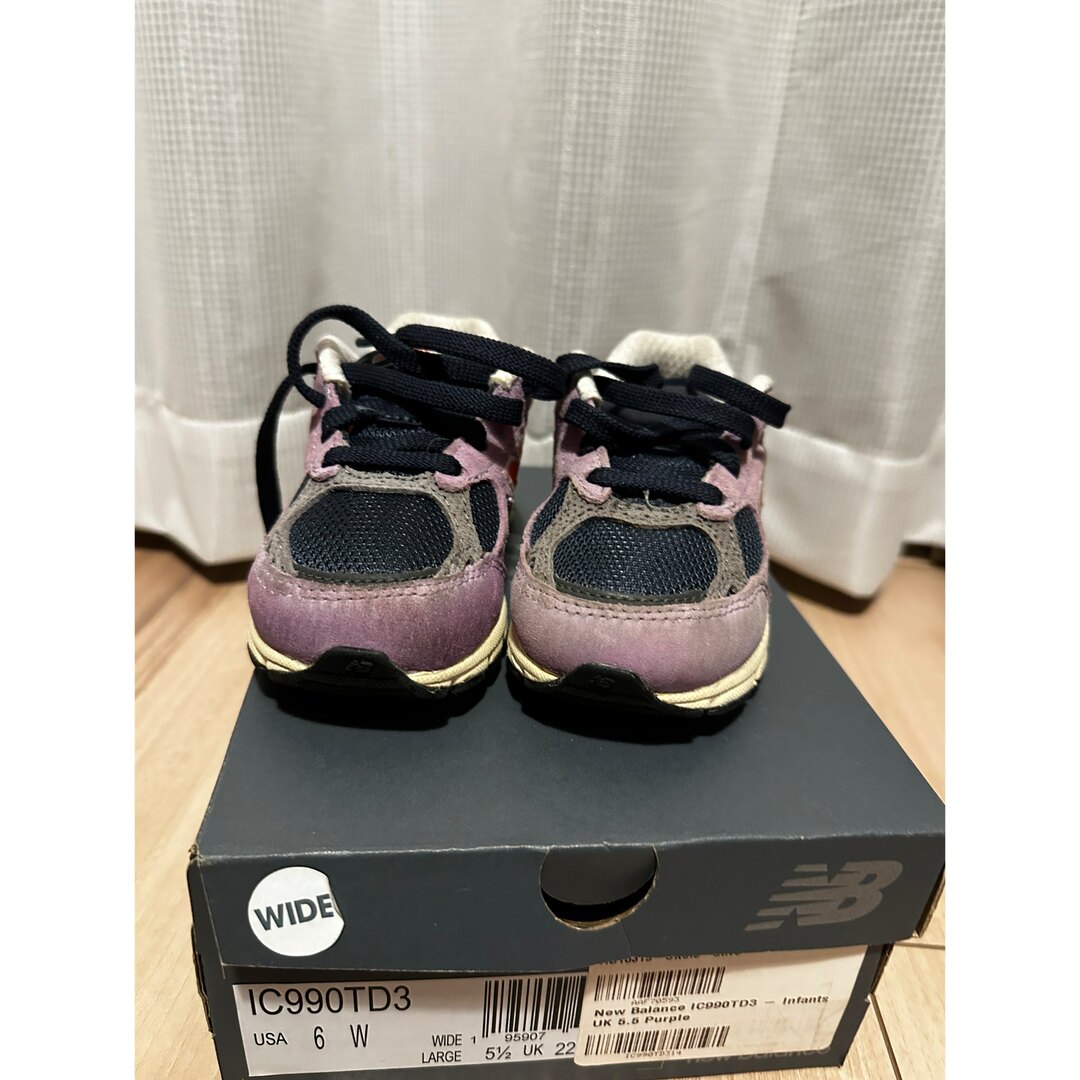 New Balance(ニューバランス)のnew balance 990 v3 toddler キッズ/ベビー/マタニティのキッズ靴/シューズ(15cm~)(スニーカー)の商品写真