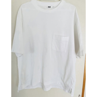 ユニクロ(UNIQLO)のUNIQLO ユニクロ　男女兼用　オーバーサイズクルーネックTシャツ　白T 半袖(Tシャツ/カットソー(半袖/袖なし))