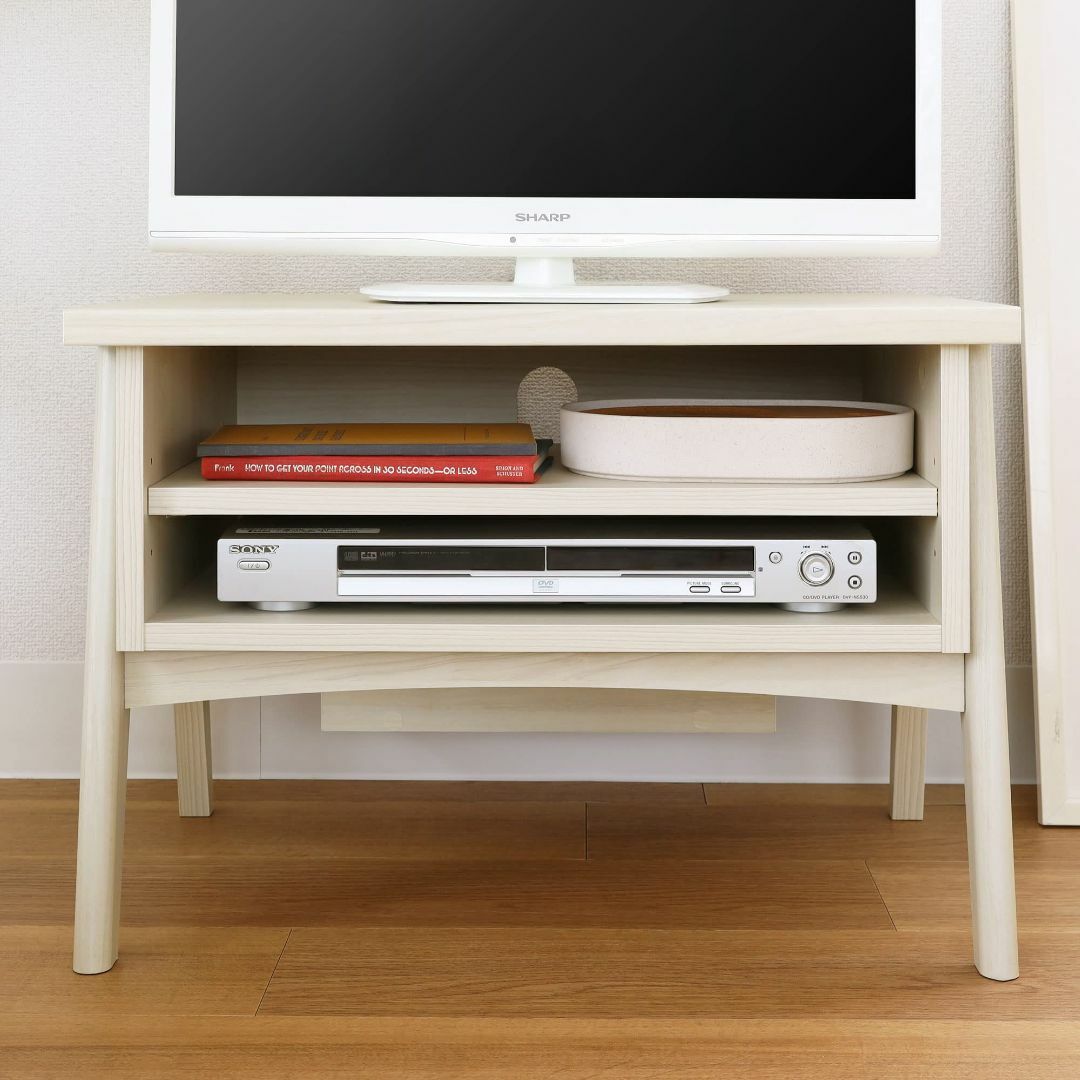 色: 白木目】24V型テレビ用 白井産業 テレビ台 ローボード テレビ