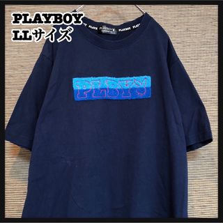 プレイボーイ(PLAYBOY)の【プレイボーイ】半袖Tシャツ　デカロゴ　立体　アニマル　ウサギ　紺色51(Tシャツ/カットソー(半袖/袖なし))