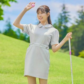 サマンサタバサ(Samantha Thavasa)の新品 サマンサタバサ 渡辺美優紀さんコラボ ゴルフ ワンピース モカベージュ M(ウエア)