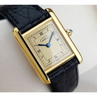カルティエ(Cartier)の美品 カルティエ マスト タンク ゴールド ローマン SM Cartier(腕時計)