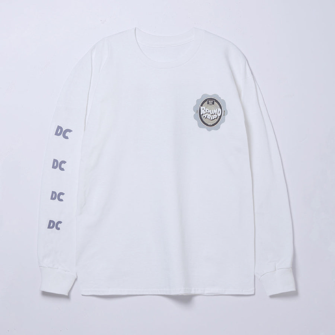 【DUSTCELL】ロングスリーブTシャツ／WHITE／「ROUND TRIP」