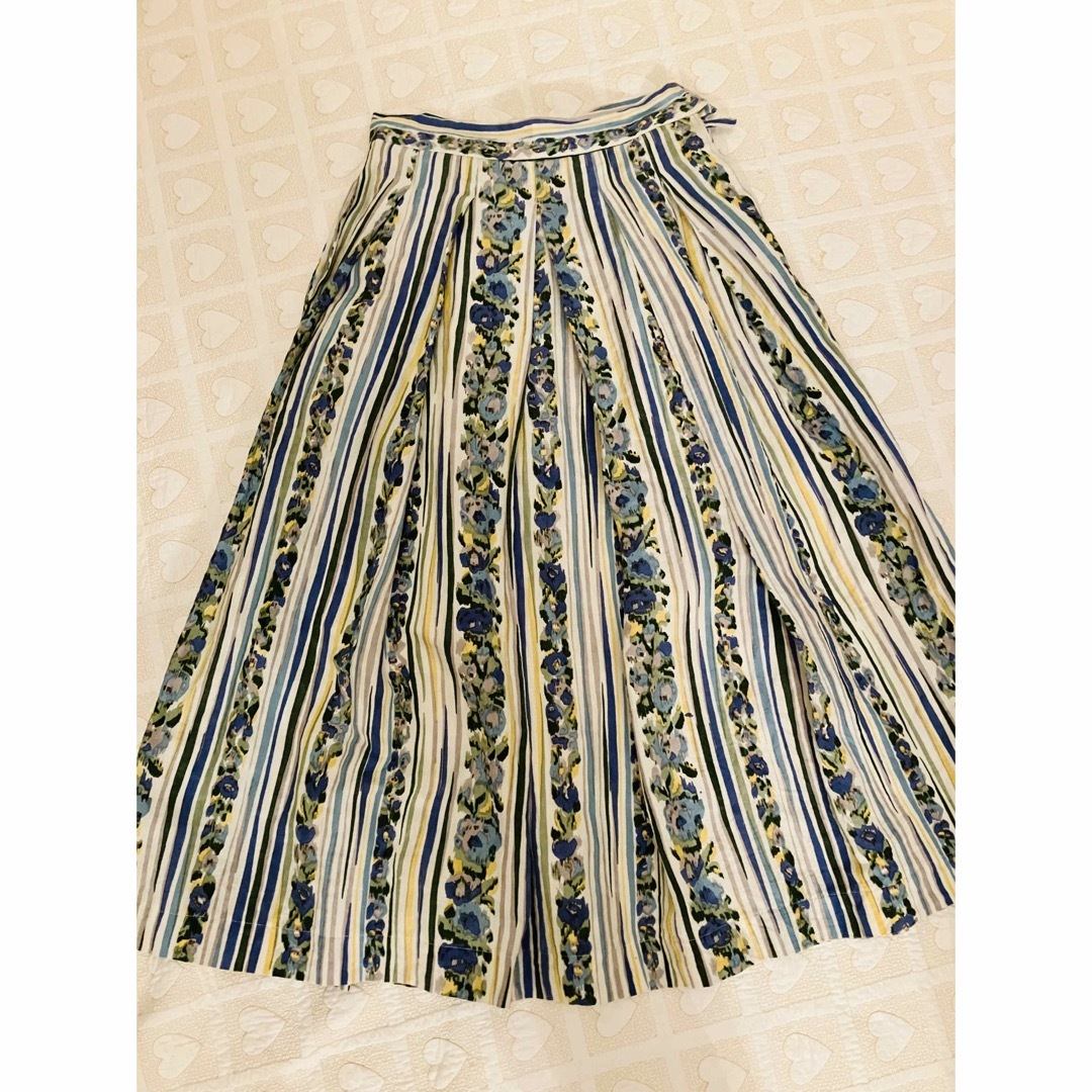 エメラルドモーテル　ヴィンテージ　古着　スカート　麻&綿 レディースのスカート(ロングスカート)の商品写真