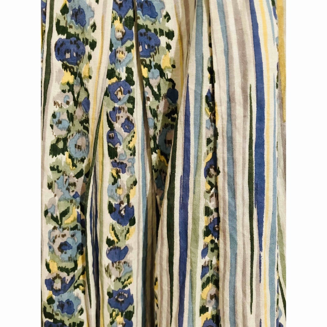 エメラルドモーテル　ヴィンテージ　古着　スカート　麻&綿 レディースのスカート(ロングスカート)の商品写真
