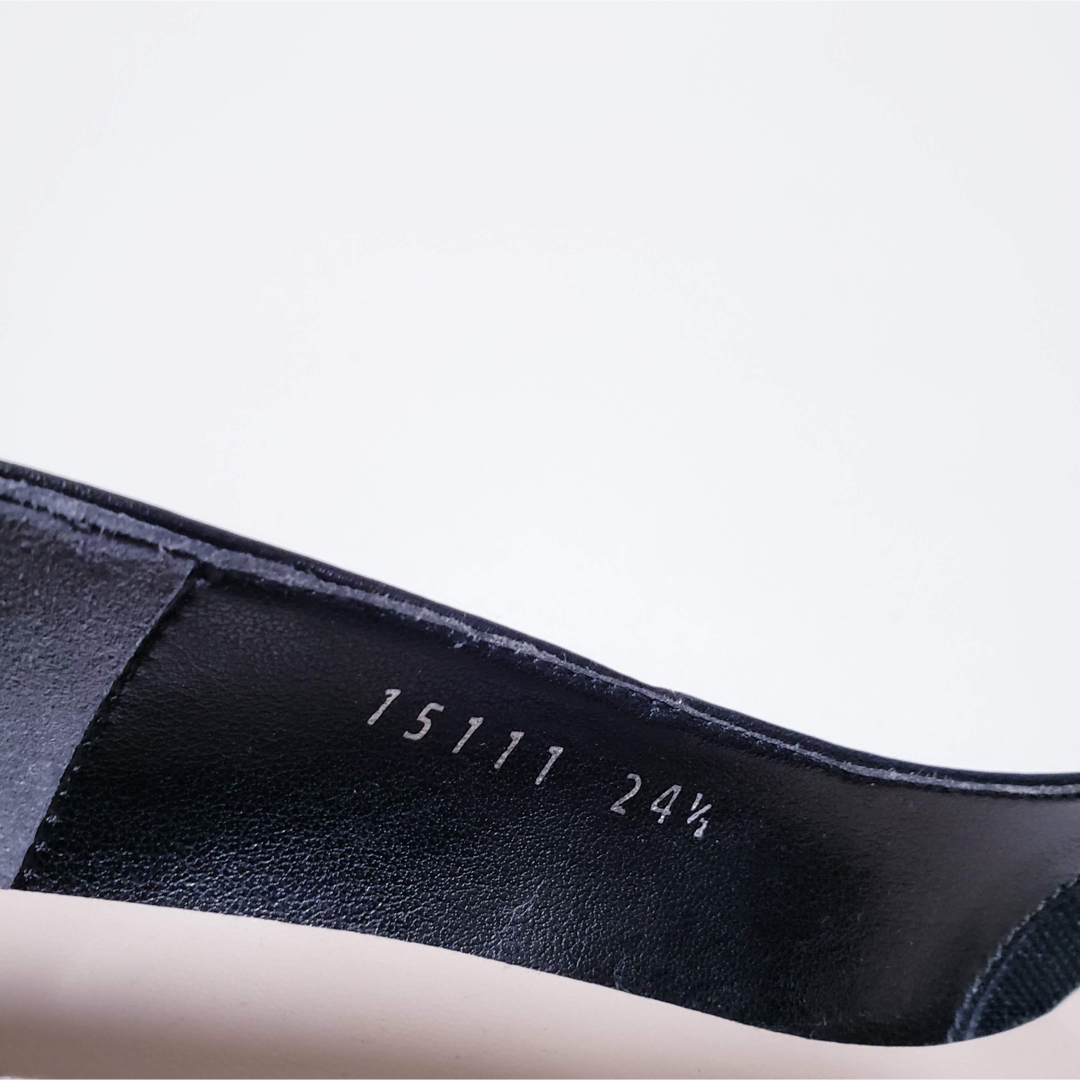 POOL SIDE(プールサイド)のPOOL SIDE プールサイド パンプス レザー ブラック 黒 レディースの靴/シューズ(ハイヒール/パンプス)の商品写真