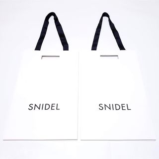 スナイデル(SNIDEL)のSNIDEL スナイデル ショップ袋 ショッパー 2枚セット 中サイズ ホワイト(ショップ袋)