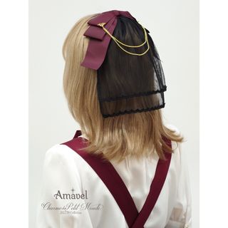 アマベル(Amavel)のArcanum Amuletベール付きスリーピンリボン(ヘアアクセサリー)