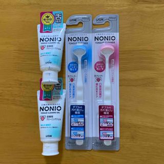 ライオン(LION)のNONIO(ノニオ) 舌クリーナー+舌専用クリーニングジェル　各２個(口臭防止/エチケット用品)