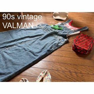 90s  なんか可愛い VALMANのサスペンダーロングスカート (その他)