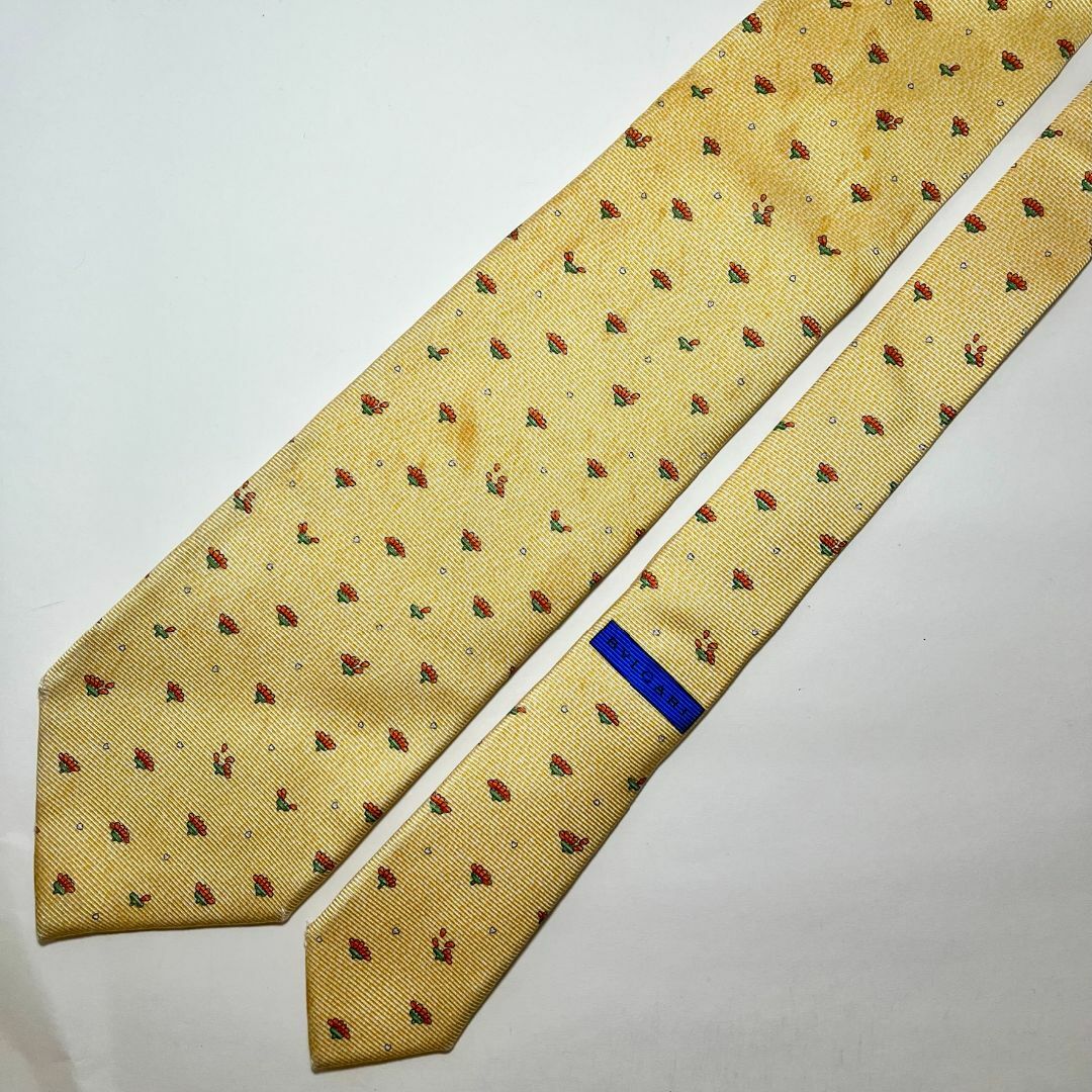 BVLGARI(ブルガリ)のブルガリ BVLGARI ネクタイ シルク イエロー 小紋 クール 黄 絹 メンズのファッション小物(ネクタイ)の商品写真