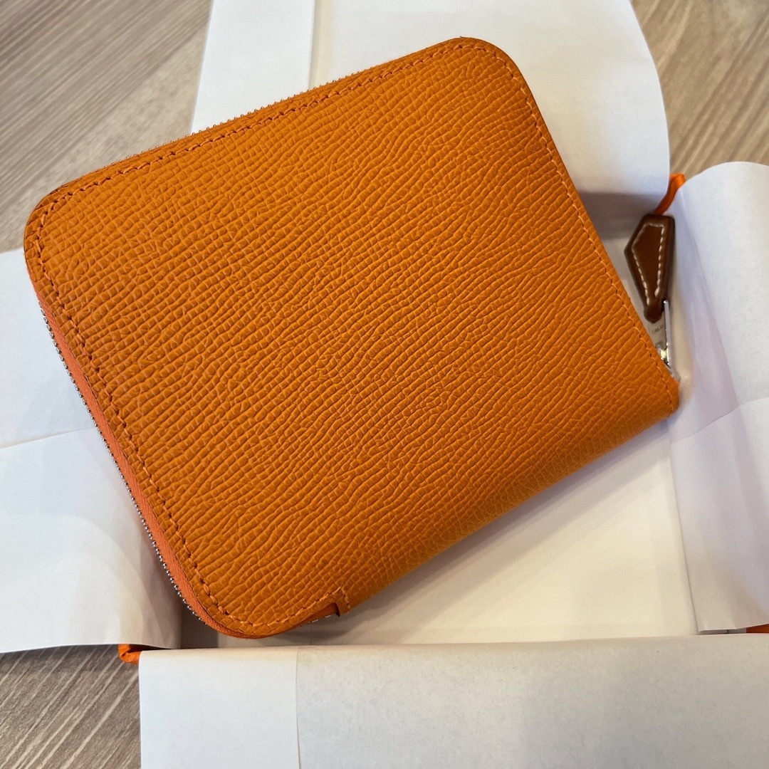 HERMES エルメス シルクインコンパクト オレンジ エプソン 財布