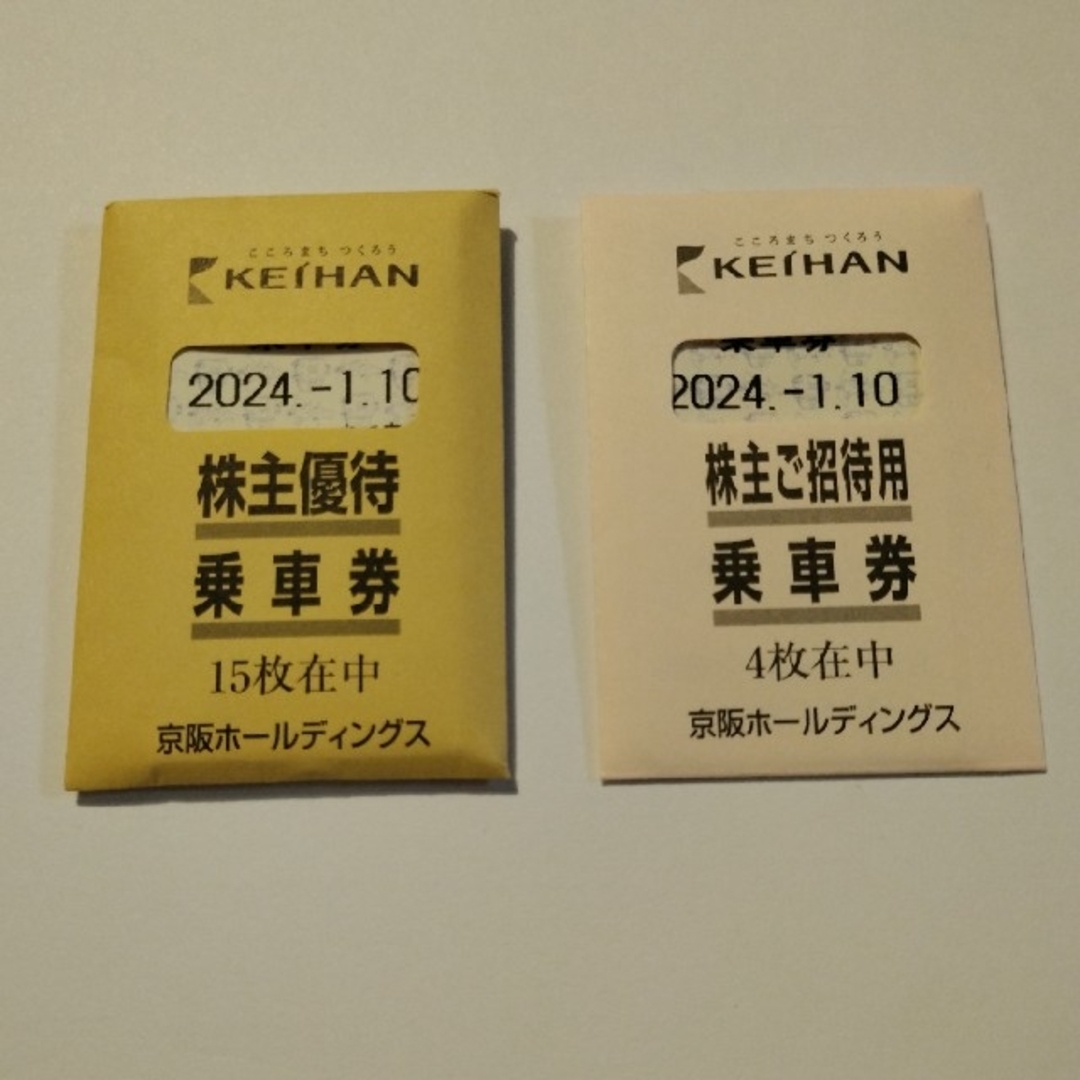 京阪電車　株主優待　乗車券　２４枚