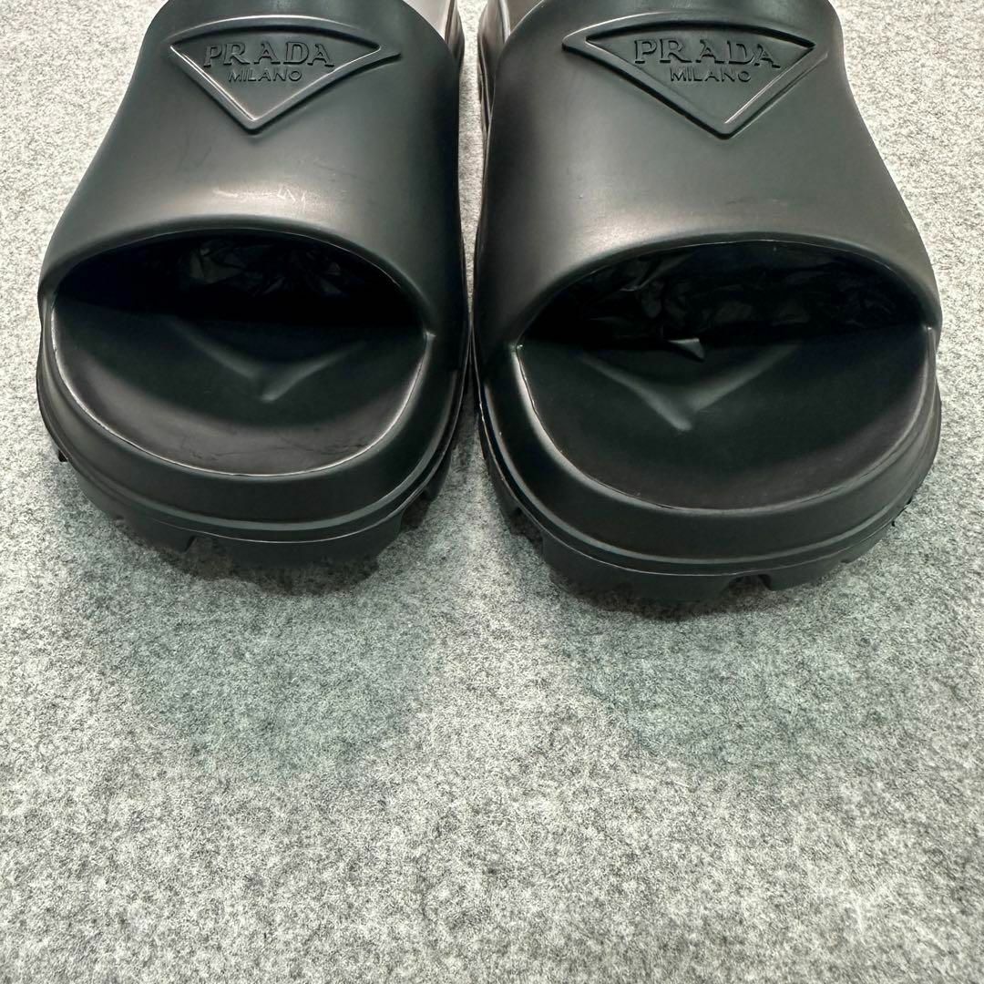 PRADA プラダ メンズ ラバーサンダル シャワーサンダル ブラック ロゴ