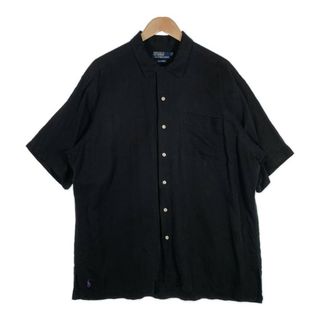 ラルフローレン(Ralph Lauren)のポロラルフローレン オープンカラーシャツ 裾ポニー シルク リネン サイズ XL(シャツ)