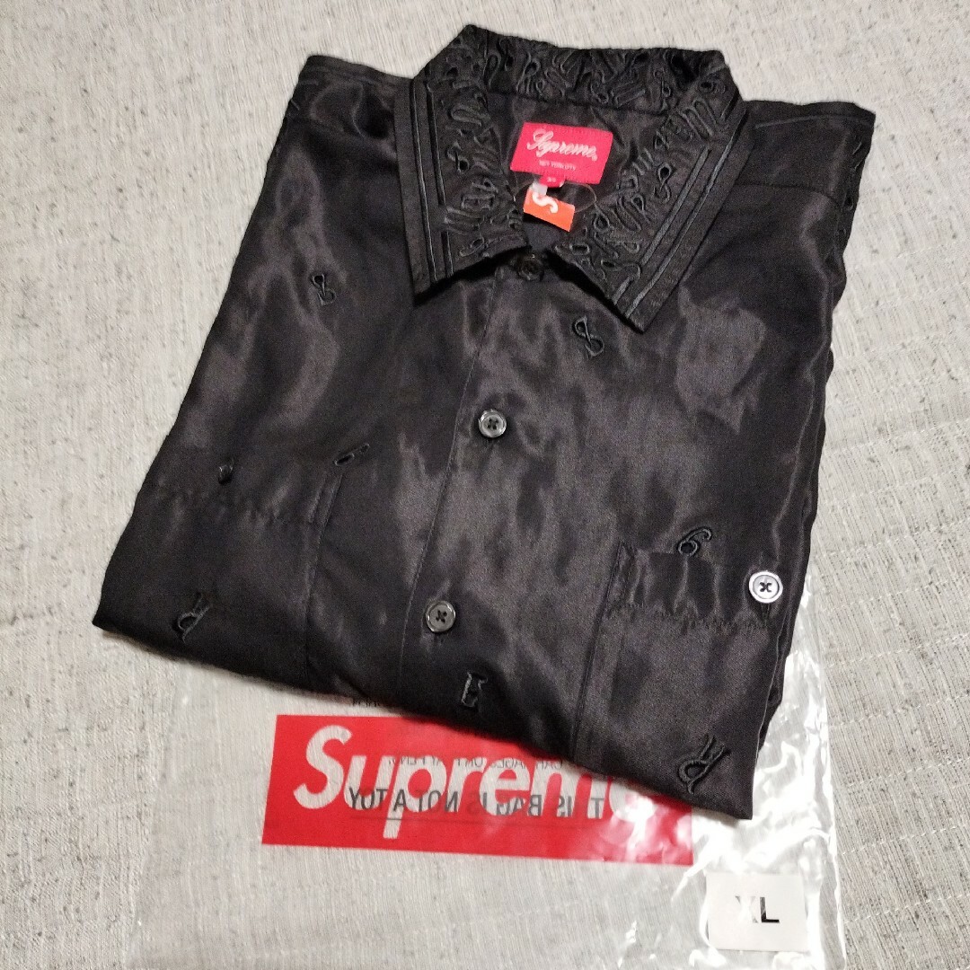 23ss Supreme Nouveau S/S Silk Shirt ブラック