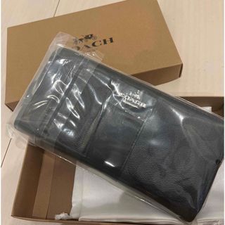 コーチ(COACH)のCOACH コーチ シグネチャー 長財布 ブラック BLACK 黒(長財布)