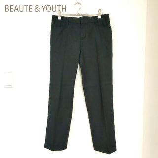 ビューティアンドユースユナイテッドアローズ(BEAUTY&YOUTH UNITED ARROWS)のビューティー＆ユース  コットンリネンクロップドパンツ  黒  S(クロップドパンツ)