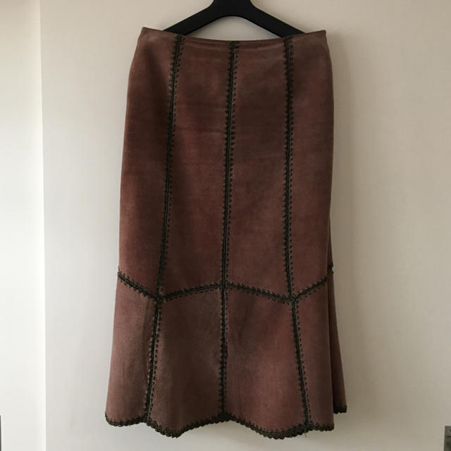 Brownie bee(ブラウニービー)の革のロングスカート レディースのスカート(その他)の商品写真