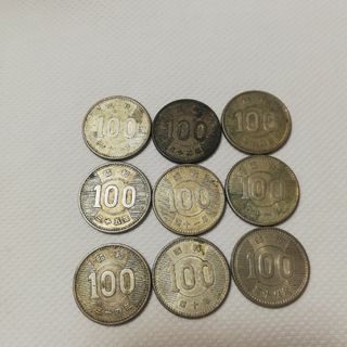 稲100円銀貨  9枚(その他)