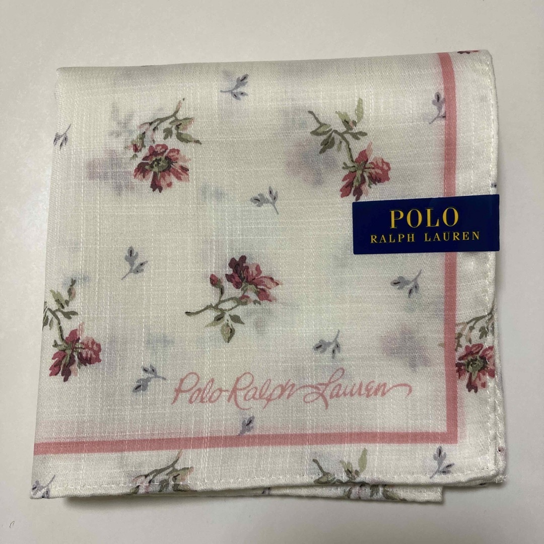 POLO RALPH LAUREN - ラルフローレン 花柄 ハンカチ ホワイトの POLO RALPH LAUREN - ラルフローレン 花柄 ハンカチ ホワイトの