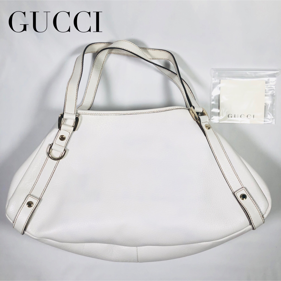 GUCCI グッチ ハンドバッグ ショルダーバッグ GG 白 ホワイト-