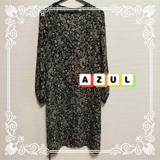 アズールバイマウジー(AZUL by moussy)のAZUL ペイズリー　シャツ ワンピース 総柄(ロングワンピース/マキシワンピース)