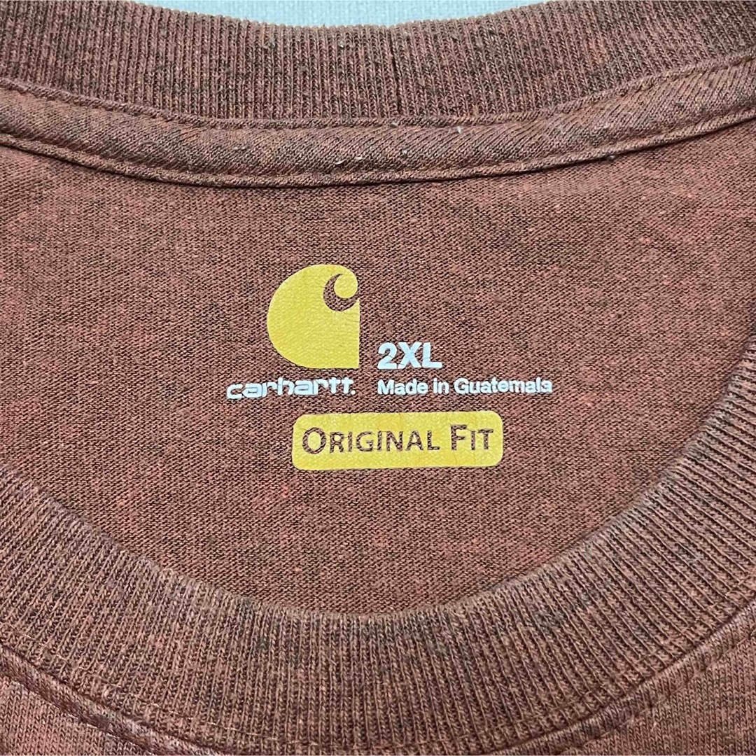 carhartt(カーハート)の【CARHARTT】カーハート S/S ポケTee ブラウン 2XLサイズ メンズのトップス(Tシャツ/カットソー(半袖/袖なし))の商品写真