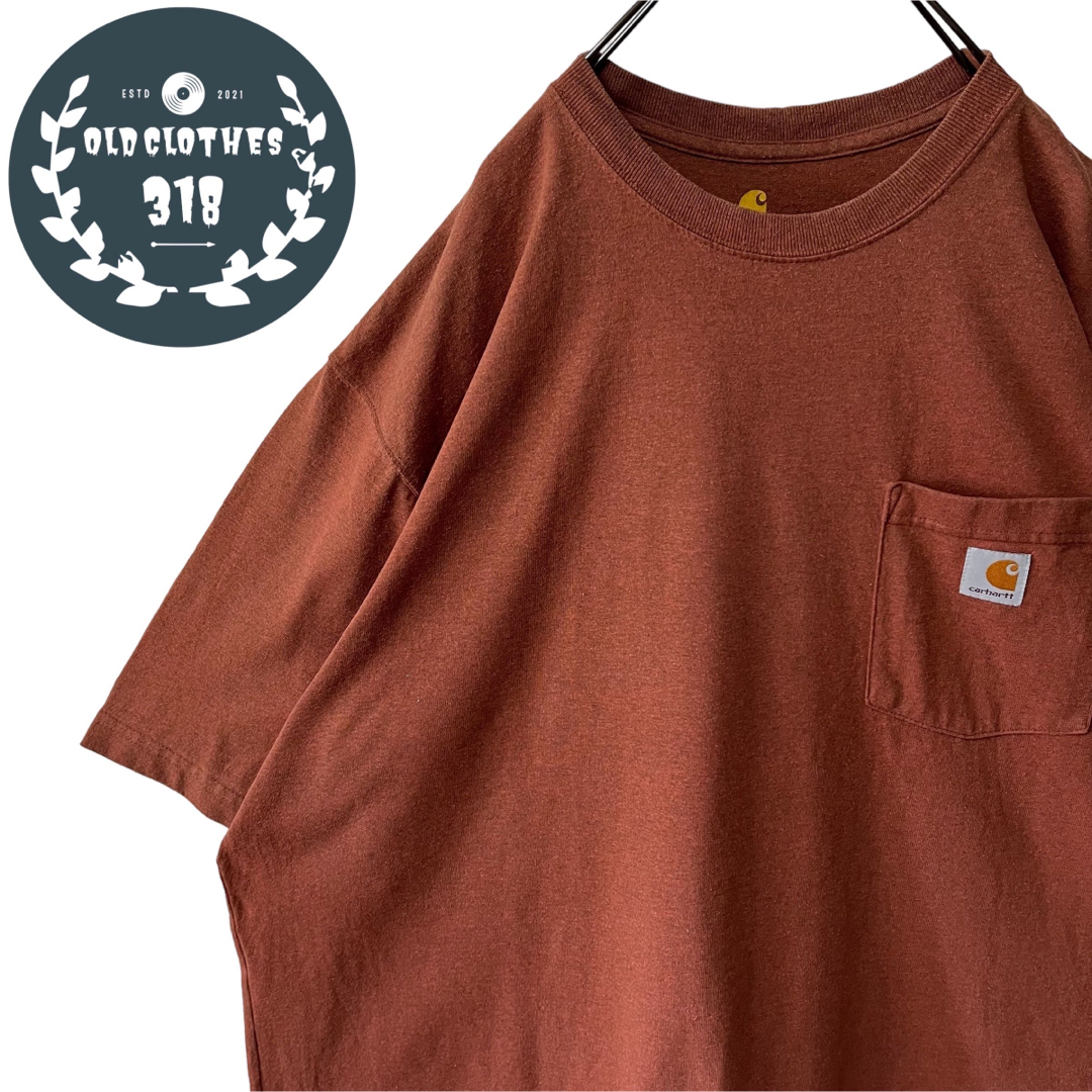 【CARHARTT】カーハート S/S ポケTee ブラウン 2XLサイズ