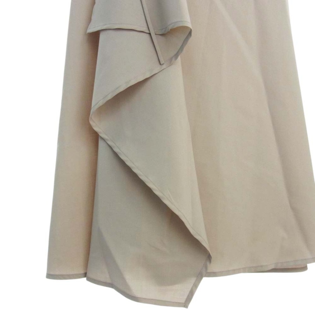 ブラミンク BLAMINK 2022年モデル ウール ラップ フレア スカート ベージュ系 36【中古】 レディースのスカート(その他)の商品写真