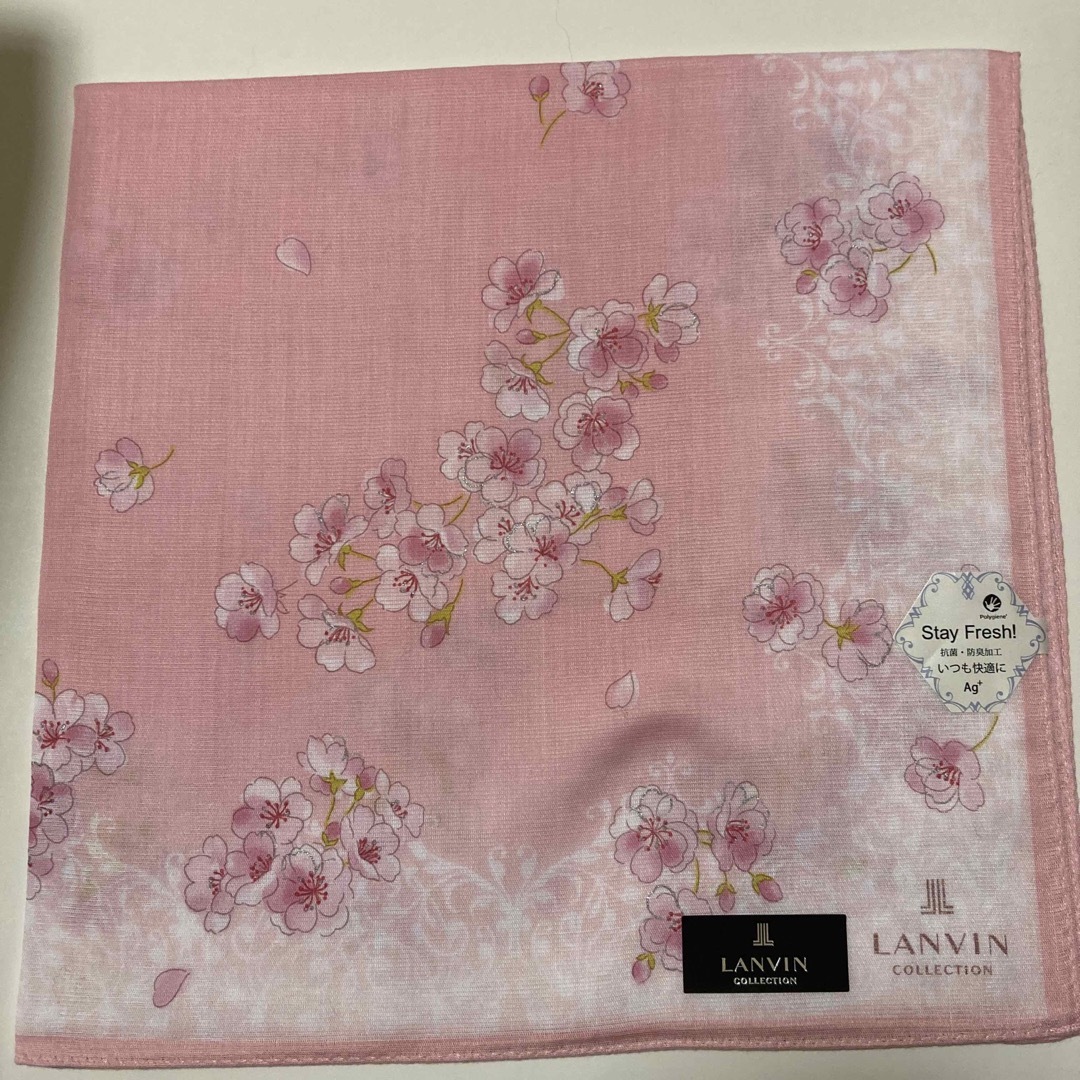 LANVIN - 2枚まとめ売り ギフト ランバン ガーゼ ハンカチ 抗菌防臭