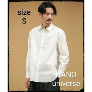 ナノユニバース(nano・universe)の【美品】LB.03/ガスボイルオックスレギュラーカラーギャザーシャツ(シャツ)