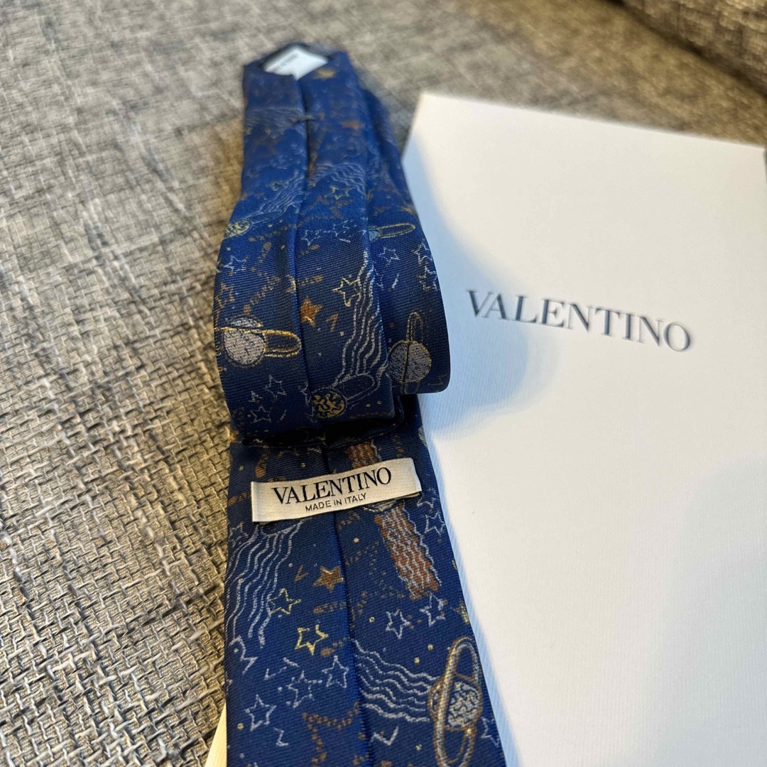 【新品】VALENTINO ヴァレンティノ ネクタイ 宇宙柄シルク ナロータイ