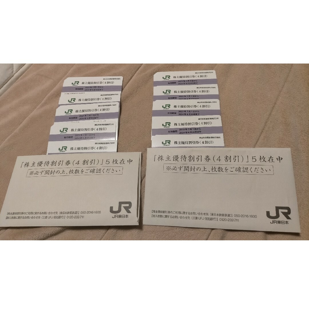 【最新】JR東日本　株主優待割引券10枚