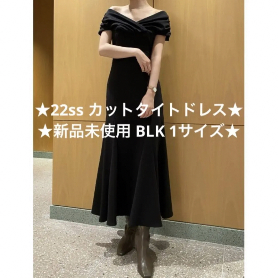 ロングワンピース/マキシワンピースsnidel✩.*˚新品未使用✩.*˚人気カラー カットタイトドレス BLK