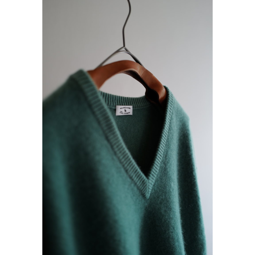 【美品】MAATEE&SONS 柿乃葉別注 VSweater Cashmere