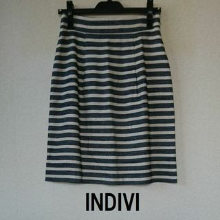 インディヴィ(INDIVI)の★格安 INDIVI(インディヴィ)スカート ボーダー★(ひざ丈スカート)