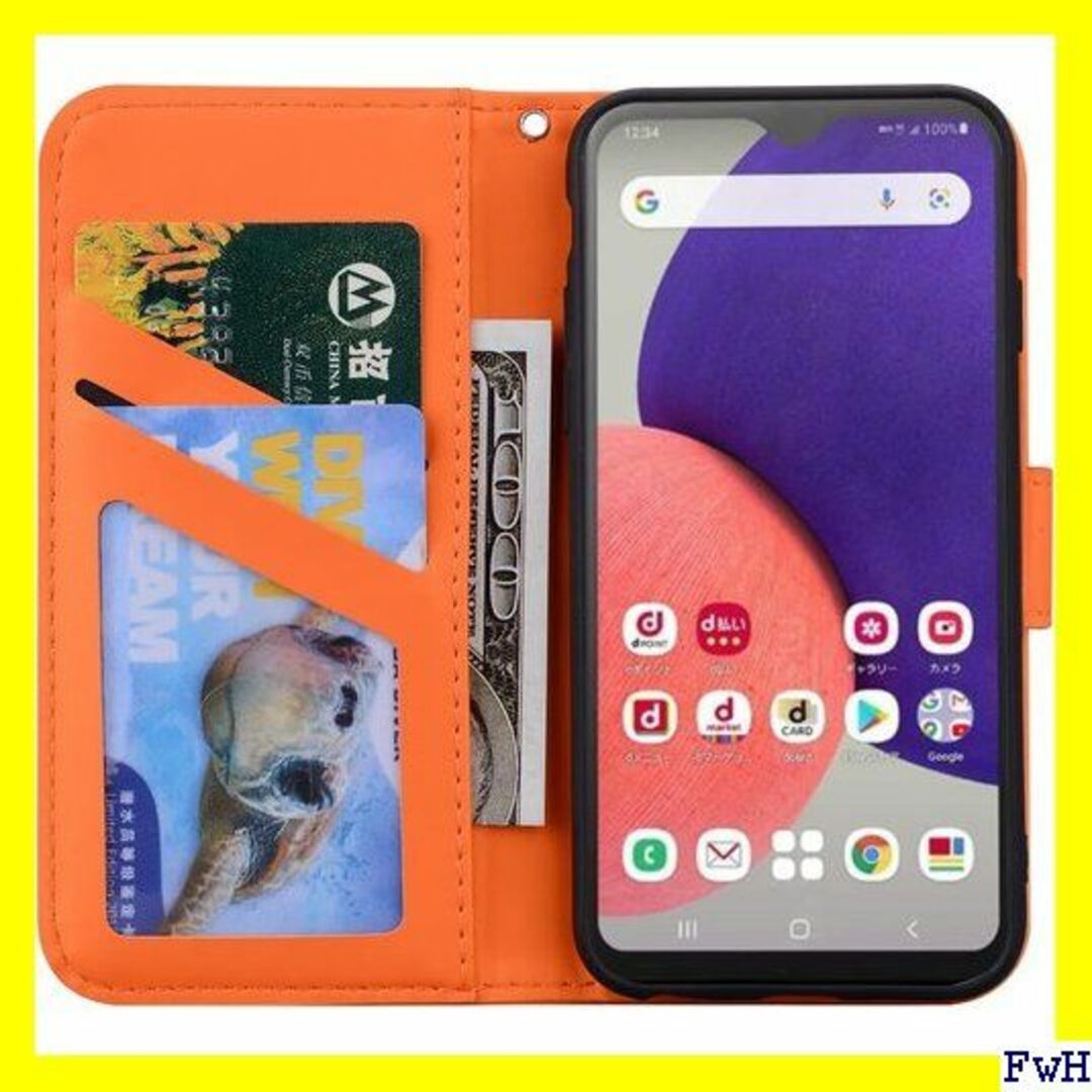 ２ OPPO Reno6 5G ケース 手帳型 手作り T 応 オレンジ 585 スマホ/家電/カメラのスマホアクセサリー(モバイルケース/カバー)の商品写真