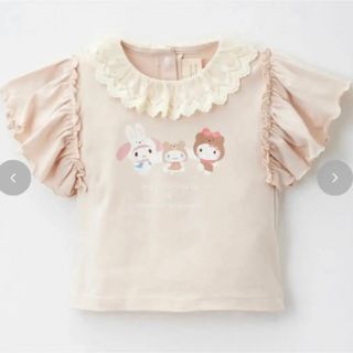 サンリオ(サンリオ)の【新品】サンリオ フリル袖 カットソー モリノリンクル 100cm(Tシャツ/カットソー)