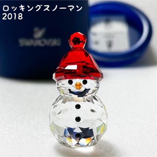 SWAROVSKI 美品 置物 オブジェ ロッキングスノーマン 雪だるま