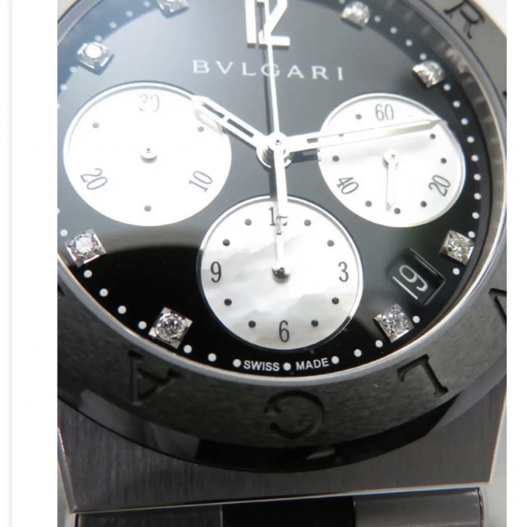 ブルガリ ユニセックス 腕時計 クロノグラフ DIAGONO セラミック ダイヤ