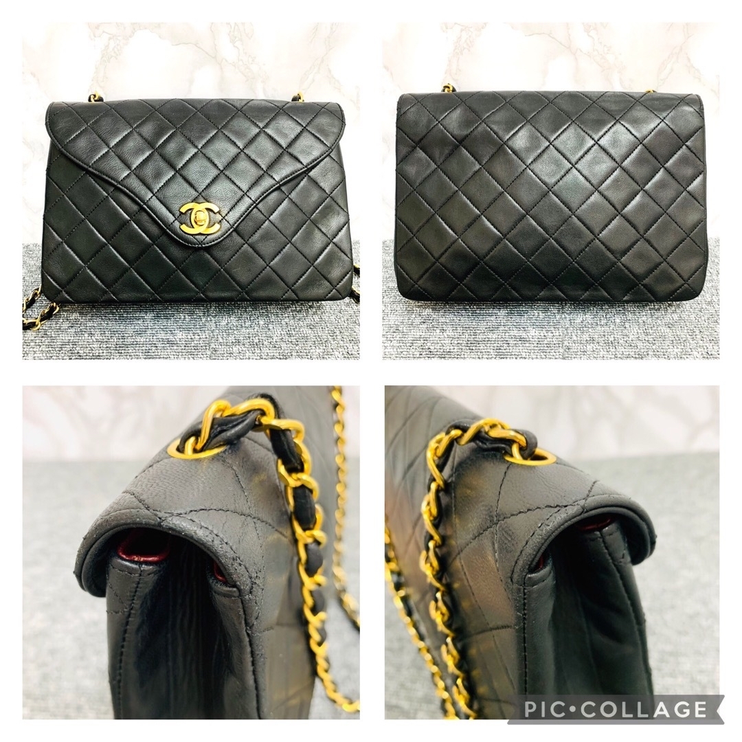 ✴︎美品 CHANEL シャネル マトラッセ ラムスキン ショルダーバッグ 黒