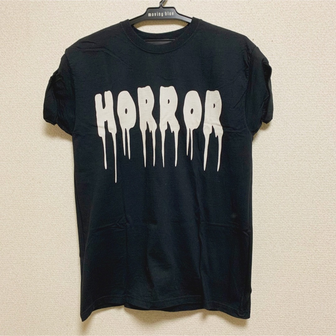 TOPSHOP(トップショップ)のTOPSHOP トップショップ　HORROR 黒　ブラック　Tシャツ レディースのトップス(Tシャツ(半袖/袖なし))の商品写真