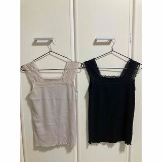 ダブルクローゼット(w closet)のw closet 美品レースインナー　2枚セット(タンクトップ)