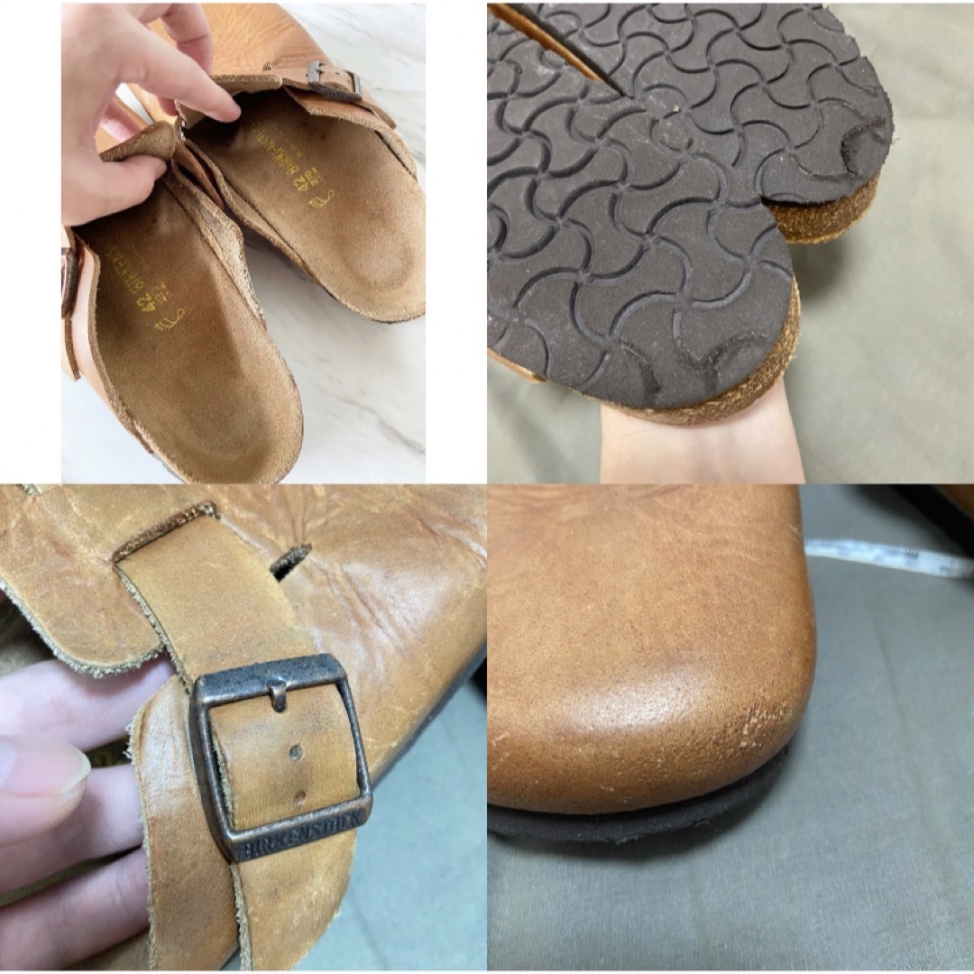 希少 廃盤モデル birkenstock boston キャメルレザー サンダル