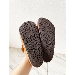 希少 廃盤 birkenstock ウグイス色ライン キャメルレザー サンダル