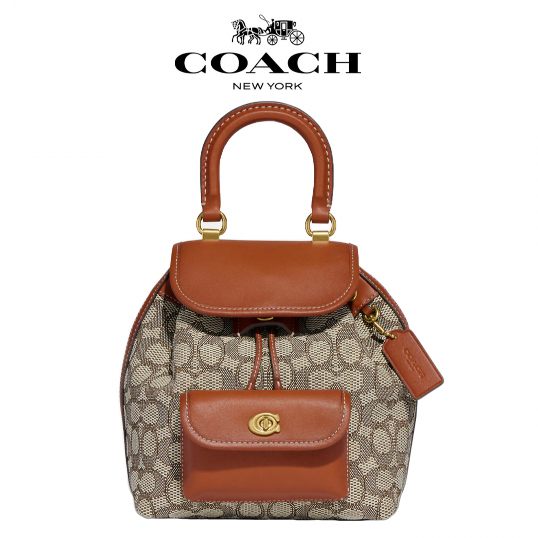 COACH(コーチ)の【新品未使用】 COACH コーチ ミニ リュック バックパック シグネチャー レディースのバッグ(リュック/バックパック)の商品写真