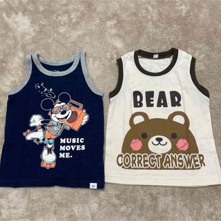 ベビーギャップ(babyGAP)のbaby GAP 男の子 タンクトップ  ミッキー 95cm 2枚セット(Tシャツ/カットソー)