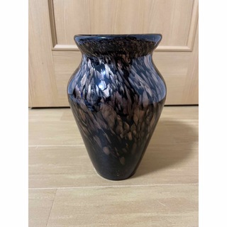 KAMEI GLASS 黒マーブル　花瓶(その他)