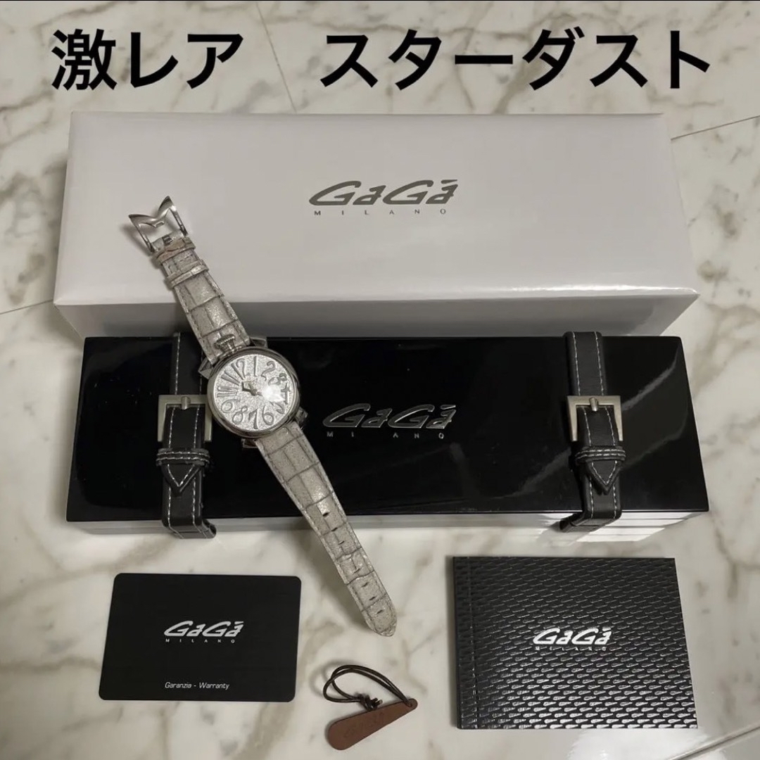 GaGa MILANO(ガガミラノ)の激レア ガガミラノ マヌアーレ 40mm スターダスト シルバー ブランド腕時計 レディースのファッション小物(腕時計)の商品写真